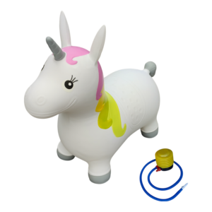 Skippy Unicorn met pomp – zithoogte 27 cm