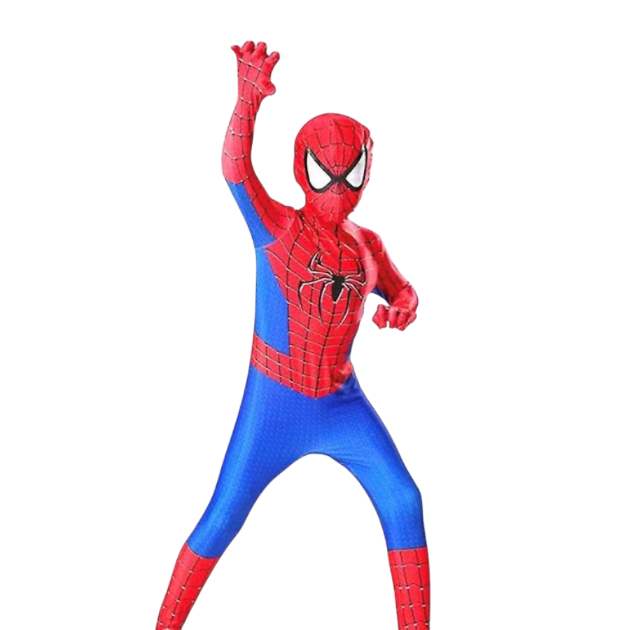 Spidermanhouding in het verkleedpak van Jobber