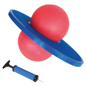 Lolobal met pomp – rood/blauw, 39 cm