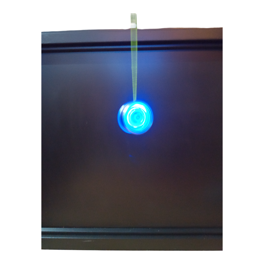 Lichtgevende jojo met zichtbaar blauw licht