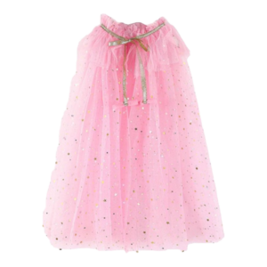 Prinsessencape met sterren – roze
