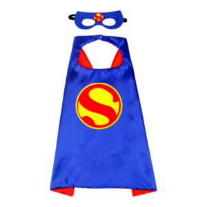 Superman cape met masker – blauw