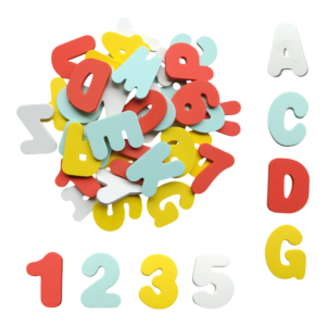 Foam badletters en cijfers – set van 36