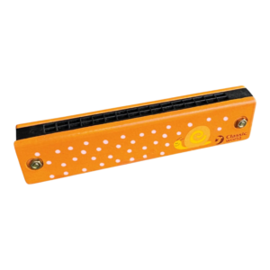 Houten mondharmonica – oranje