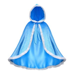 Prinsessenmantel met capuchon – blauw
