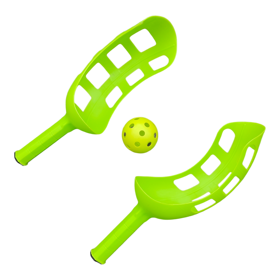 Groene scoopbalset met twee scoops en groene bal – Jobber Toys.
