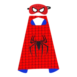 Spiderman cape met masker – rood met spinnenweb