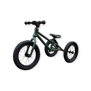 4. Multifunctionele loopfiets die eenvoudig om te bouwen is van drie naar twee wielen.