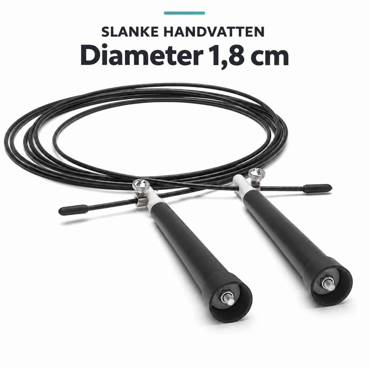 Jobber Sports Twister 1.0 springtouw zwart – verstelbaar 300 cm – laag standpunt