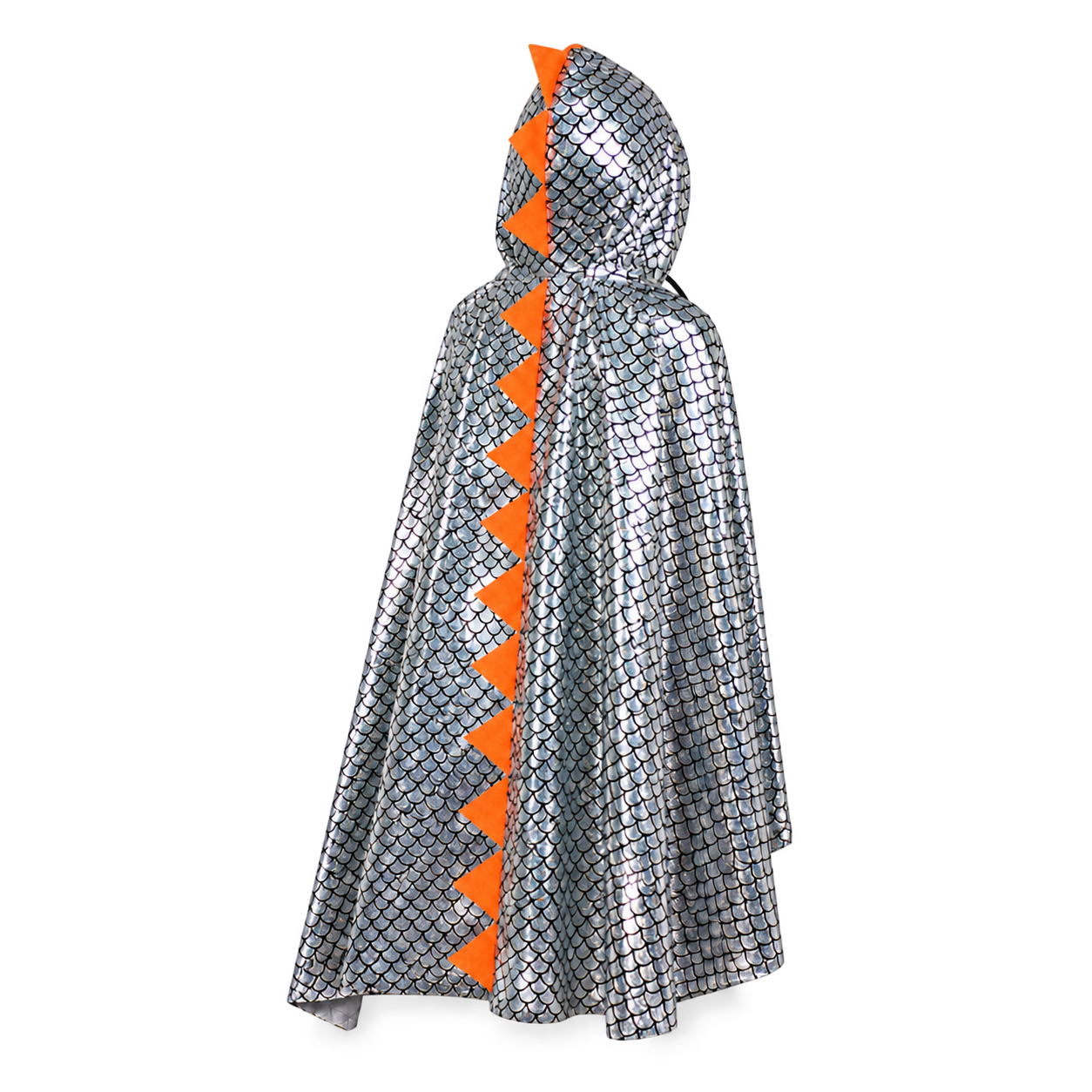 Zilveren dinocape met capuchon – 110 cm