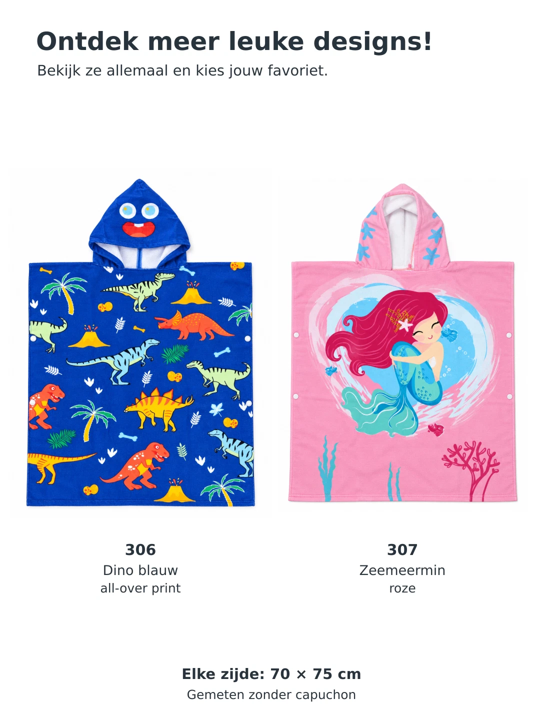 Kinderbadponcho zeemeermin roze - 70 x 75 cm - Afbeelding 8